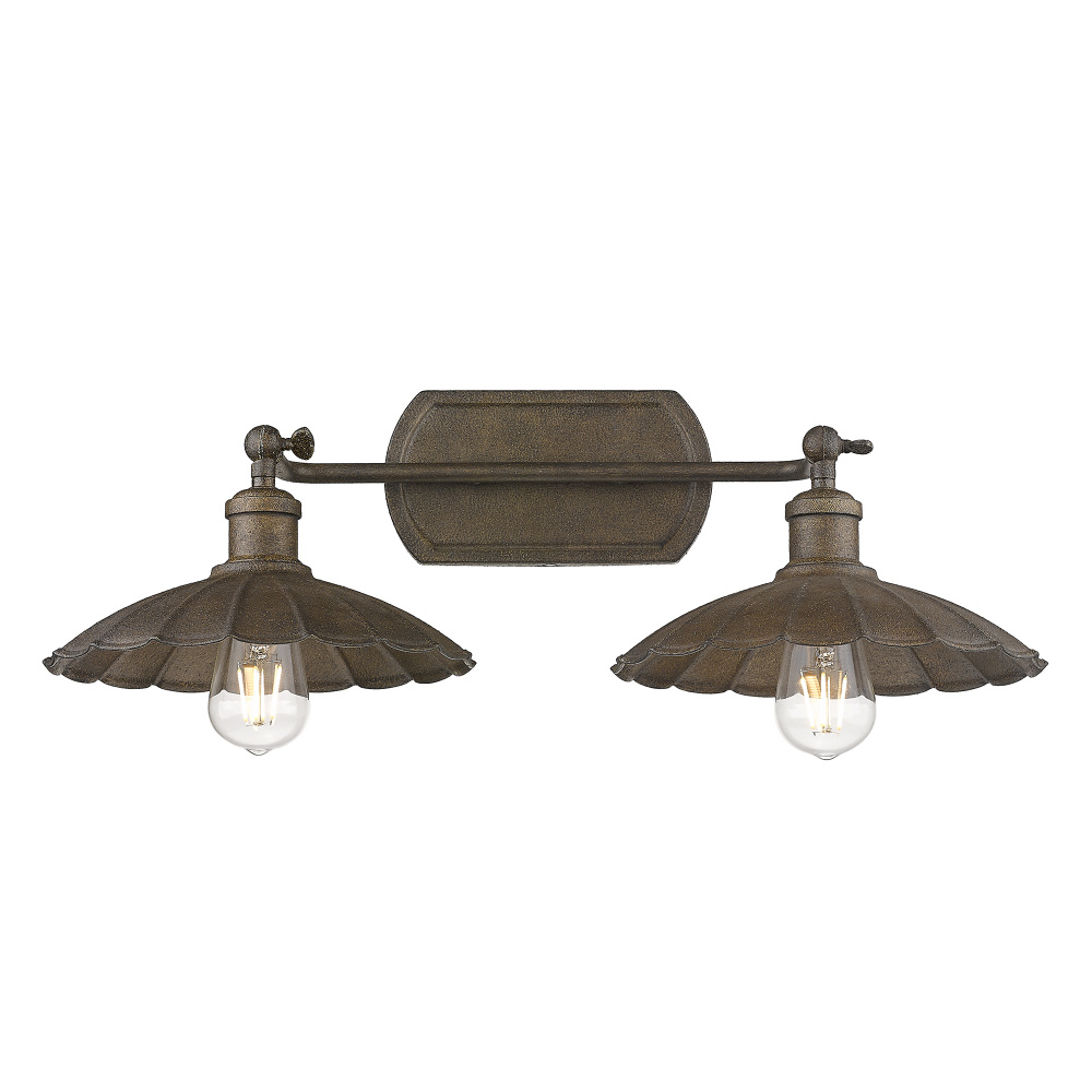 Wry Lighting Clemence 2-light Vanity in Dark Rust